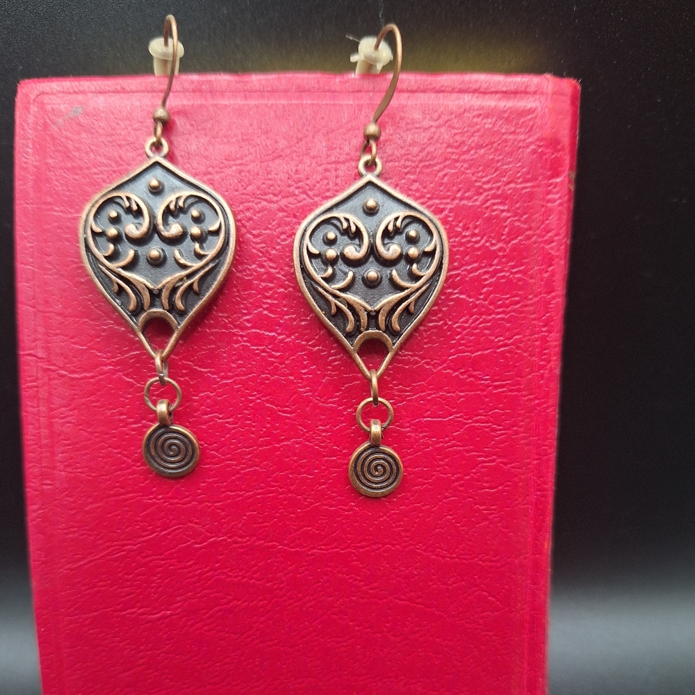 Handmade Antique Copper Earrings
